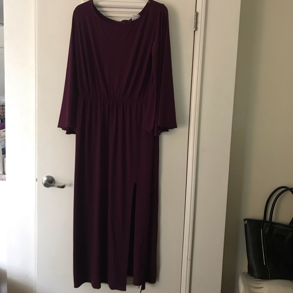 Plus size dramatic maxi dress